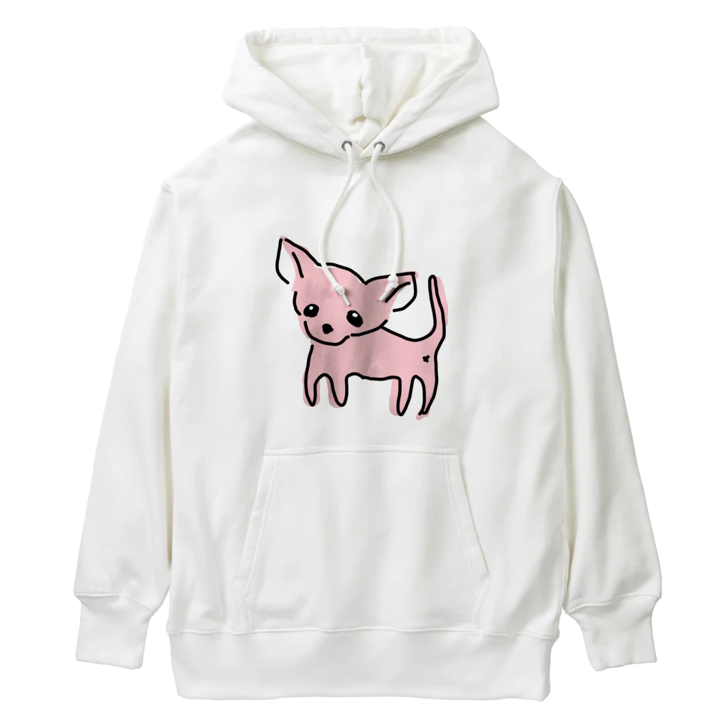 akane_art（茜音工房）のゆるチワワ（ピンク） Heavyweight Hoodie