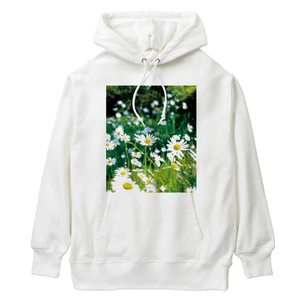 akane_art（茜音工房）の癒しの風景（シャスタデイジー） Heavyweight Hoodie