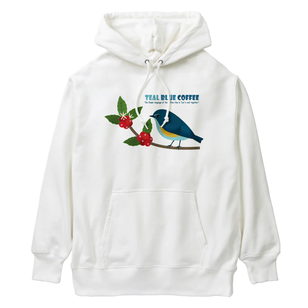 Teal Blue CoffeeのTeal Blue Bird Heavyweight Hoodie