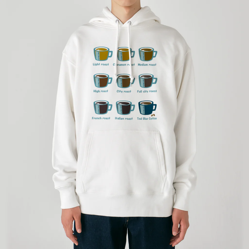 Teal Blue CoffeeのRoasted coffee Heavyweight Hoodie