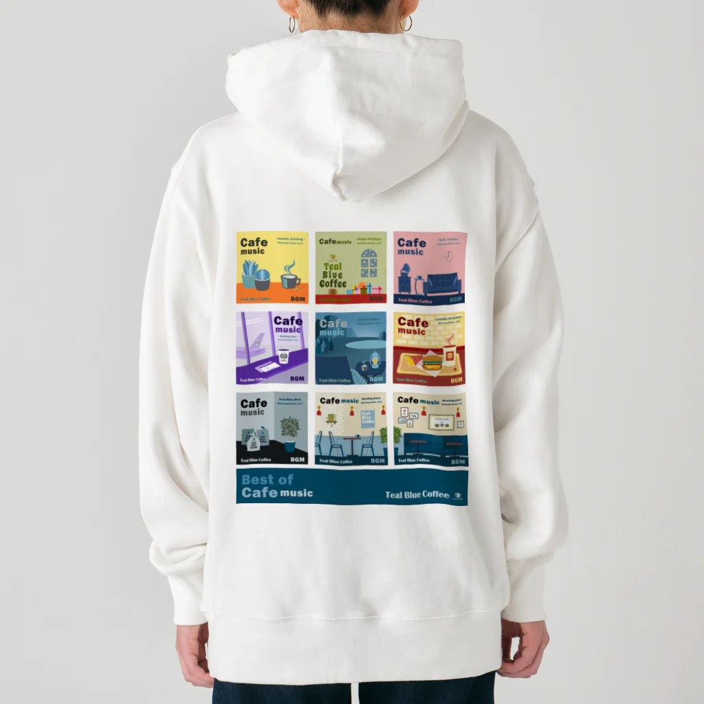 Teal Blue CoffeeのBest of Cafe music Heavyweight Hoodie