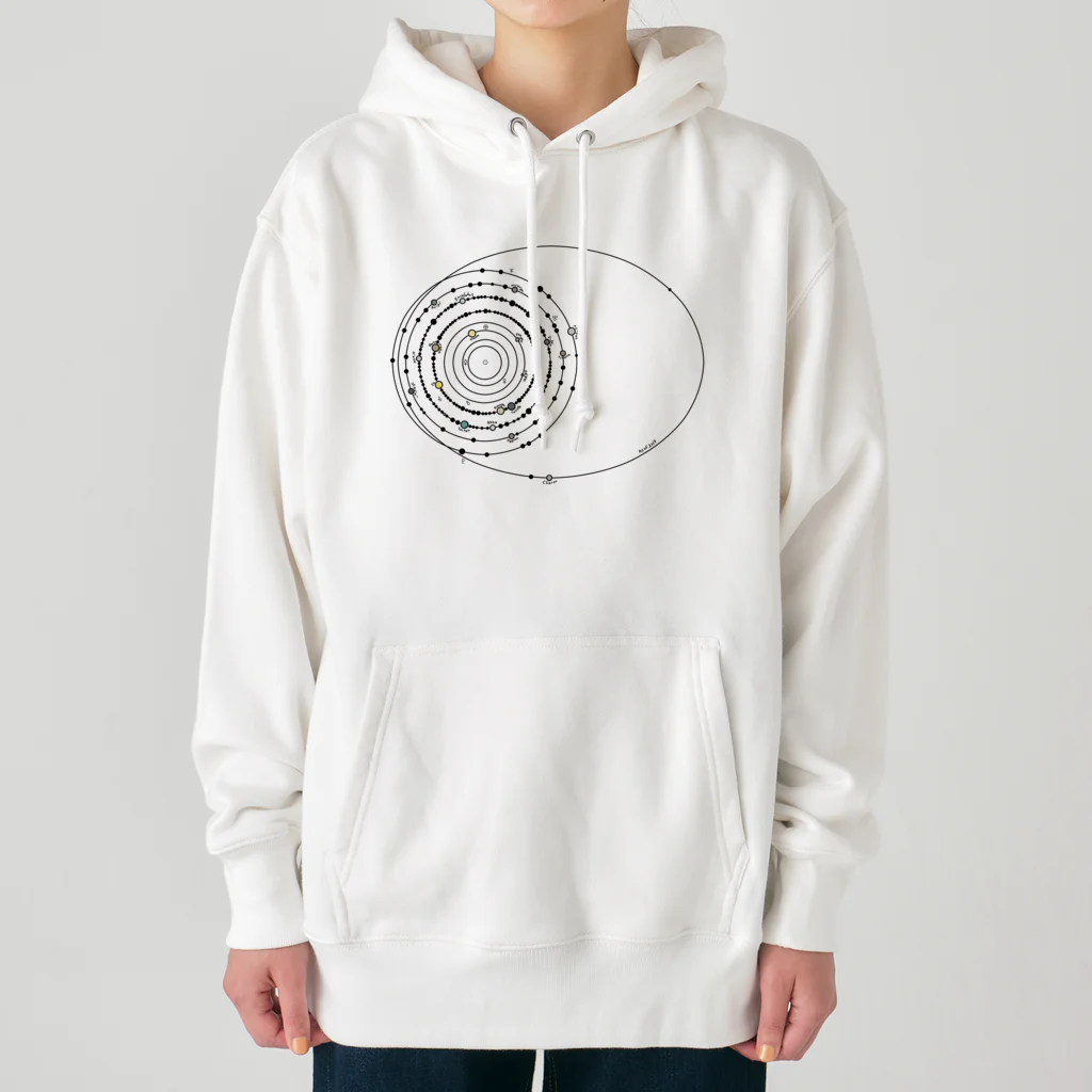 cosmicatiromの太陽系の衛星 Heavyweight Hoodie