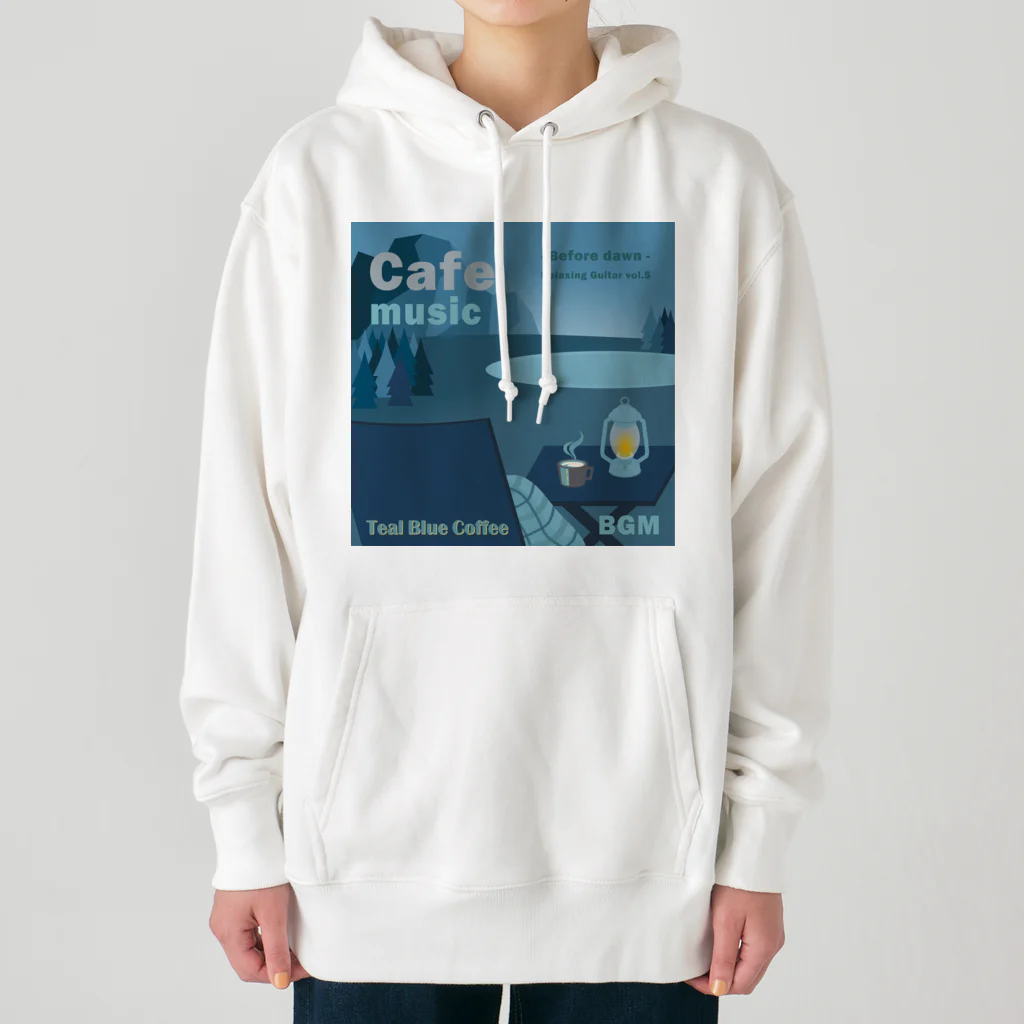 Teal Blue CoffeeのCafe music - Before dawn - Heavyweight Hoodie