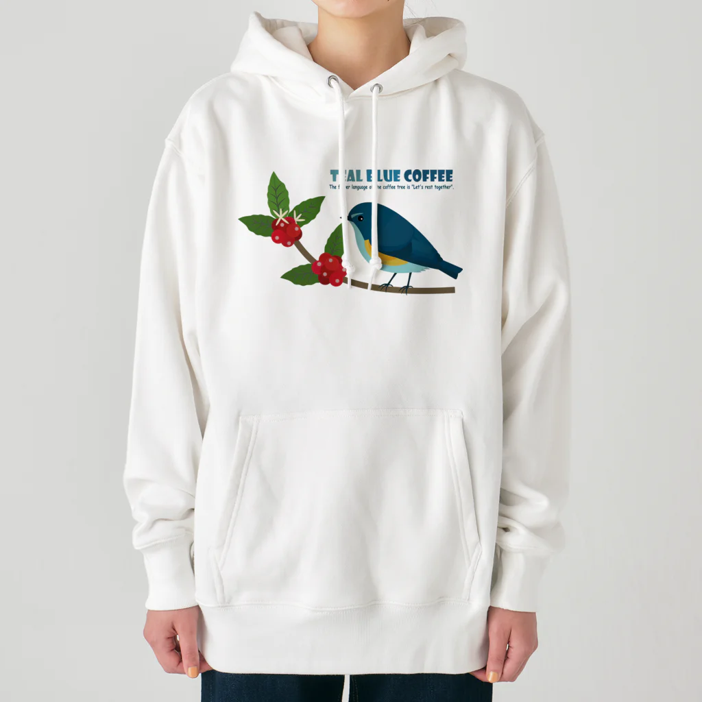 Teal Blue CoffeeのTeal Blue Bird Heavyweight Hoodie