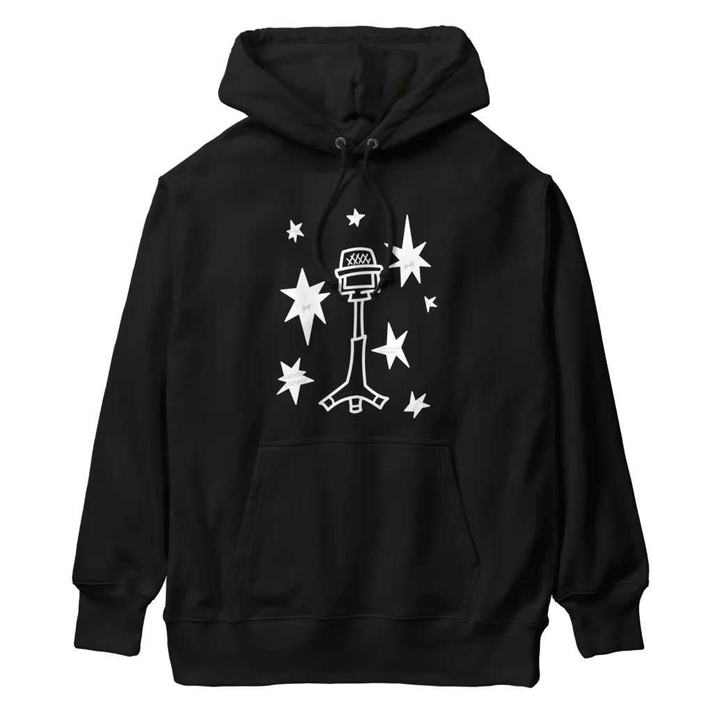 cosmicatiromの漫才マイク 白 Heavyweight Hoodie