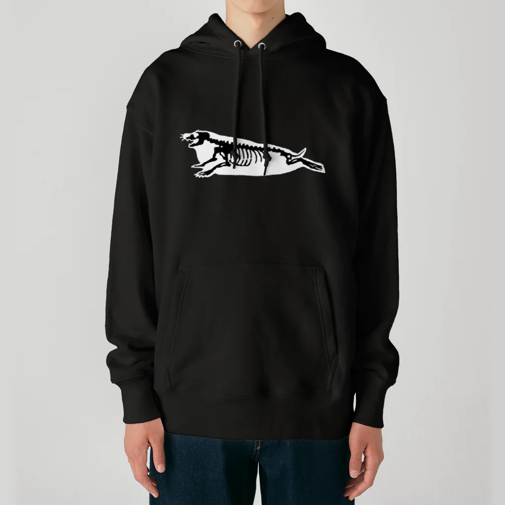 ぴすぴすのホネアザラシ ホワイト Heavyweight Hoodie