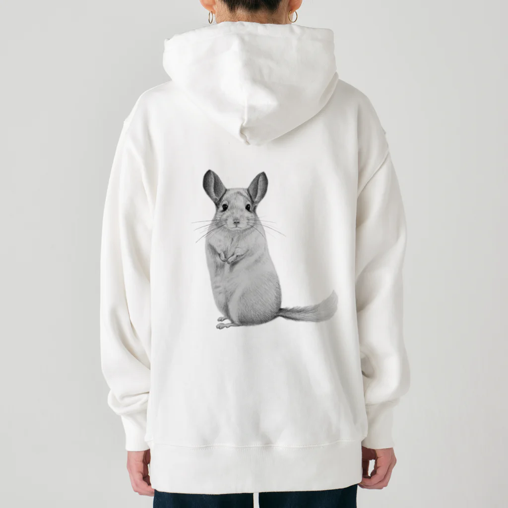 チンチラのパルのチンチラのパル　シルエットデザイン Heavyweight Hoodie