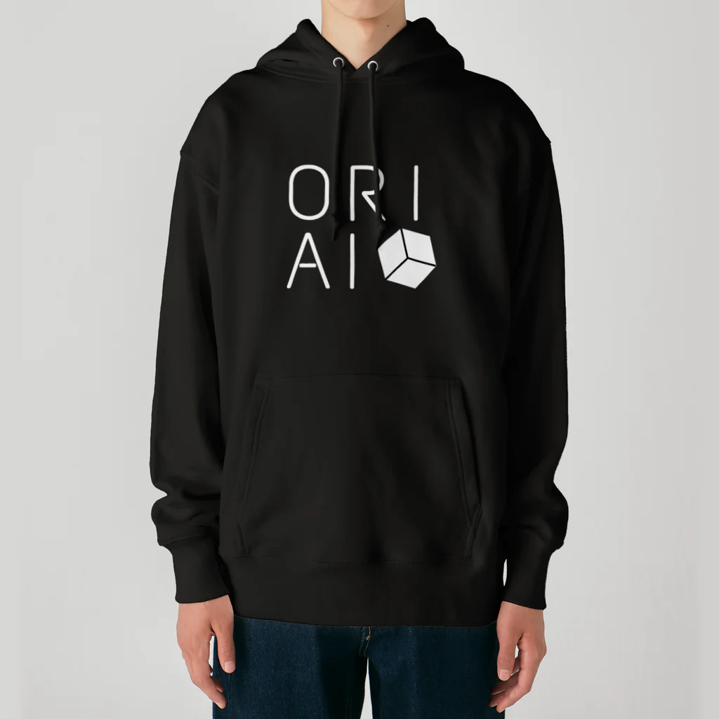 御中レコード株式会社のORIAI白ロゴ Heavyweight Hoodie