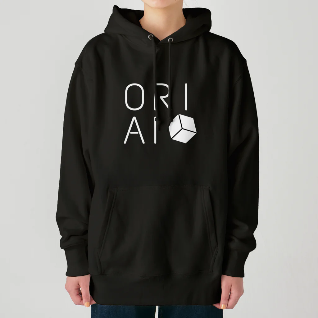 御中レコード株式会社のORIAI白ロゴ Heavyweight Hoodie