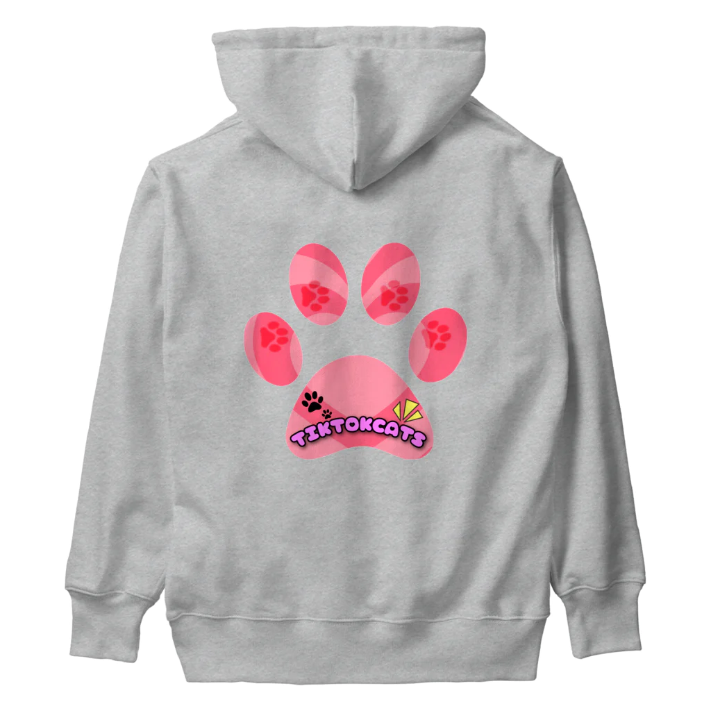 くぅTikTok猫部の前６にゃん 後肉球デザインパーカー Heavyweight Hoodie