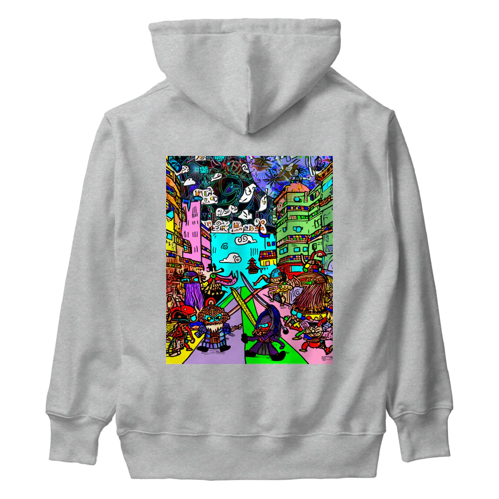 Ａ’ｚｗｏｒｋＳの宇宙人類皆兄弟 VERTICAL Heavyweight Hoodie