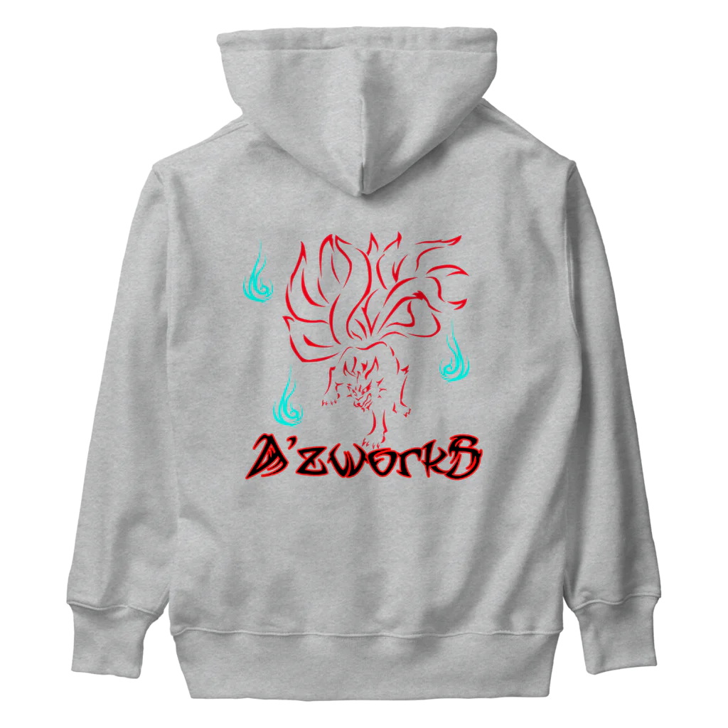 Ａ’ｚｗｏｒｋＳの九尾之狐(赤プリント) Heavyweight Hoodie