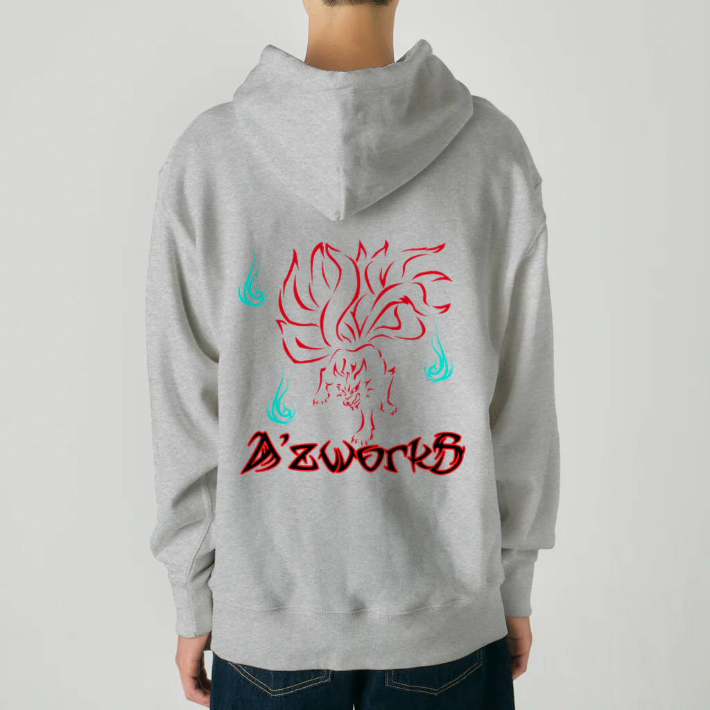 Ａ’ｚｗｏｒｋＳの九尾之狐(赤プリント) Heavyweight Hoodie