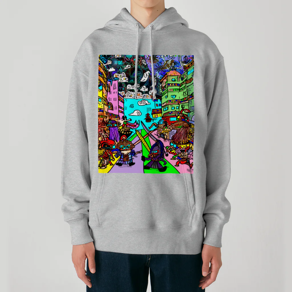 Ａ’ｚｗｏｒｋＳの宇宙人類皆兄弟 VERTICAL Heavyweight Hoodie