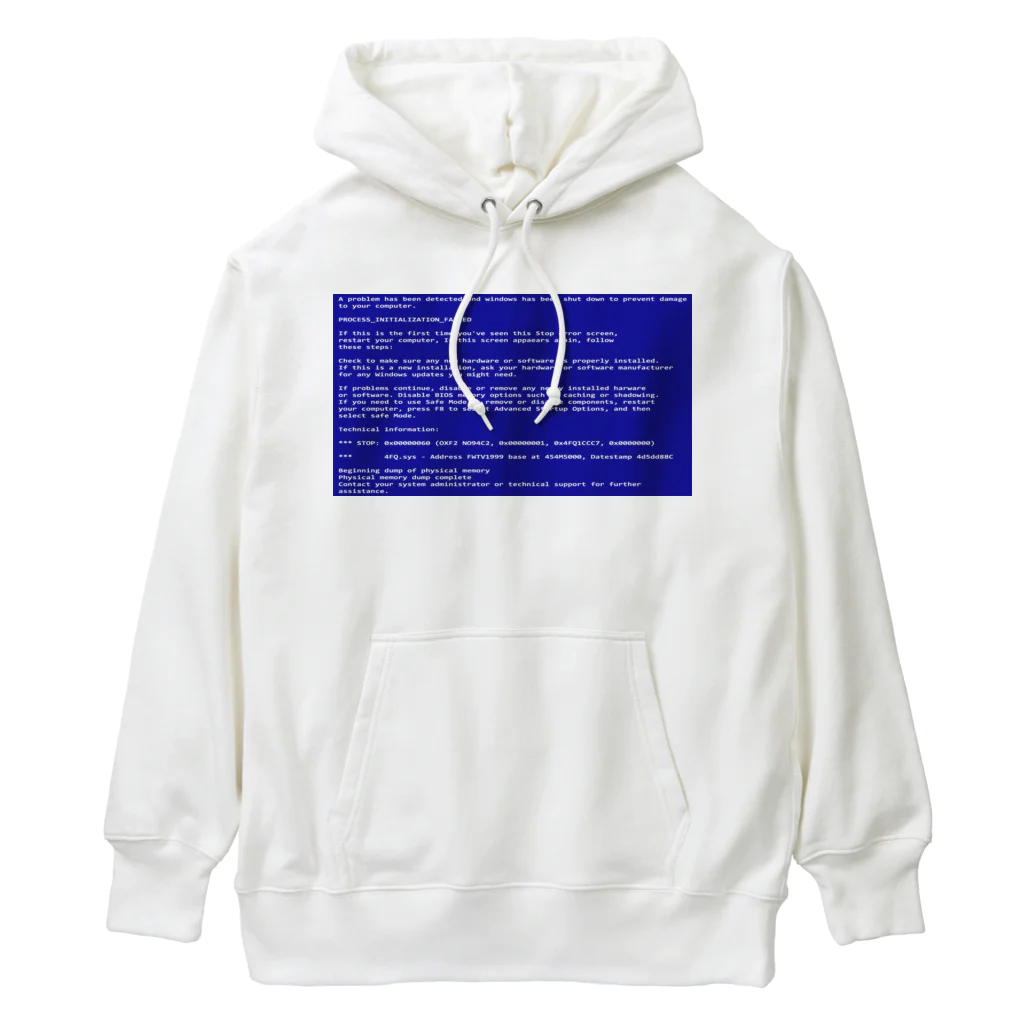 Ａ’ｚｗｏｒｋＳの一番コワいヤツ　ブルースクリーン Heavyweight Hoodie