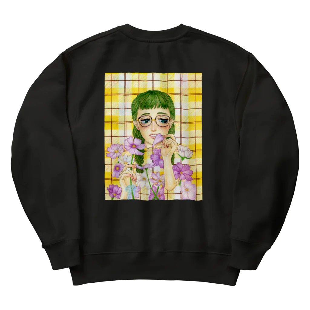 オーカワ真依の乙女心と秋の花 Heavyweight Crew Neck Sweatshirt