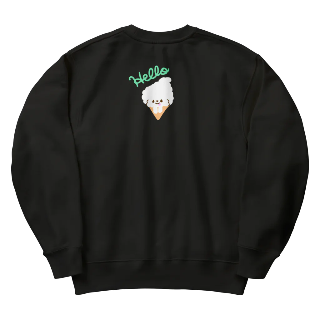 chiiis-chiiisのビションフリーゼ　フワモコちゃん Heavyweight Crew Neck Sweatshirt