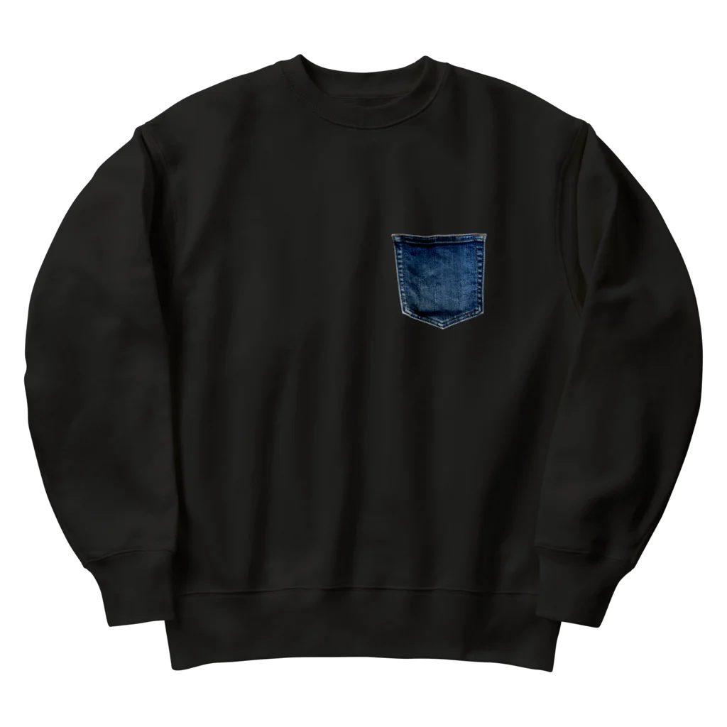 部屋とデニムとわたしのリアルヴィンテージデニムポケット Heavyweight Crew Neck Sweatshirt