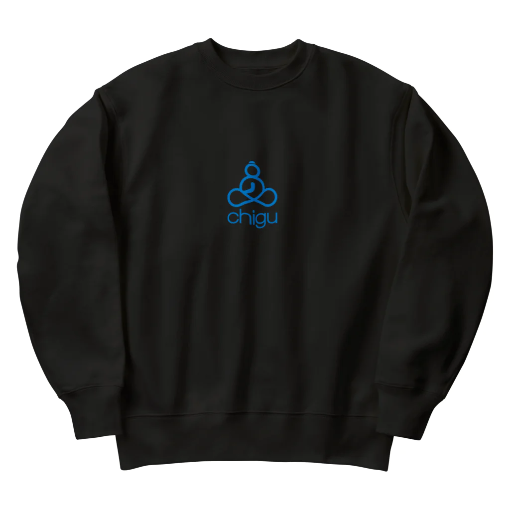 Buddha Heroes & chiguのchigu_blue_v Heavyweight Crew Neck Sweatshirt