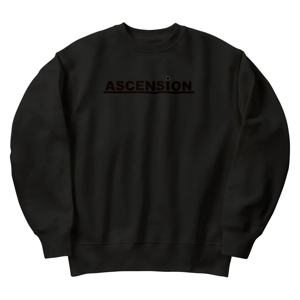 TシャツジャパンSUZURI店🇯🇵のアセンション（ASCENSION）黒文字 Heavyweight Crew Neck Sweatshirt