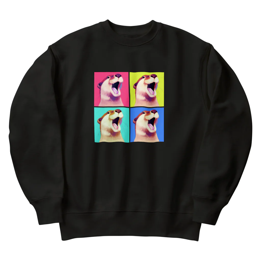 カワウソとフルーツのShout otter Heavyweight Crew Neck Sweatshirt