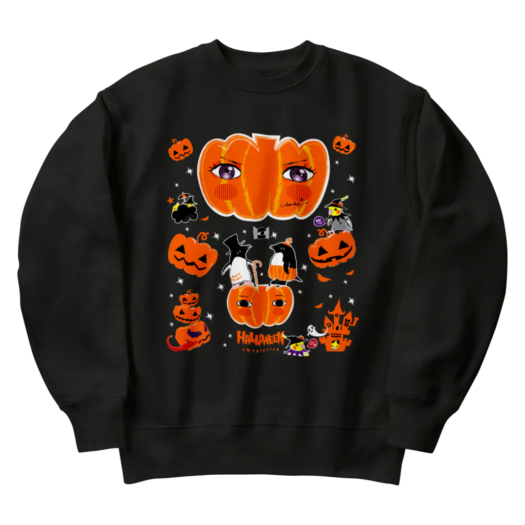 LittleLoroのTHE GREAT PUMPKIN カボチャ大王のお出まし アデリーペンギン オカメインコ Heavyweight Crew Neck Sweatshirt