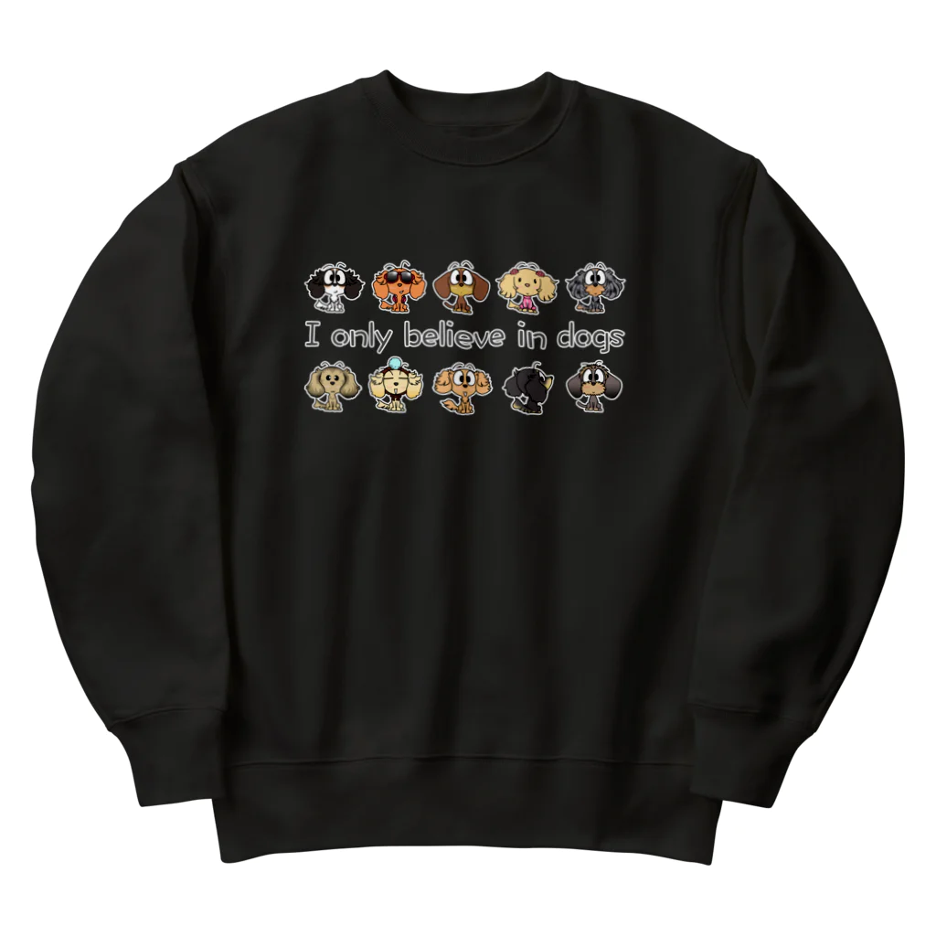 inuinutownのおすわりダックス　整列 Heavyweight Crew Neck Sweatshirt