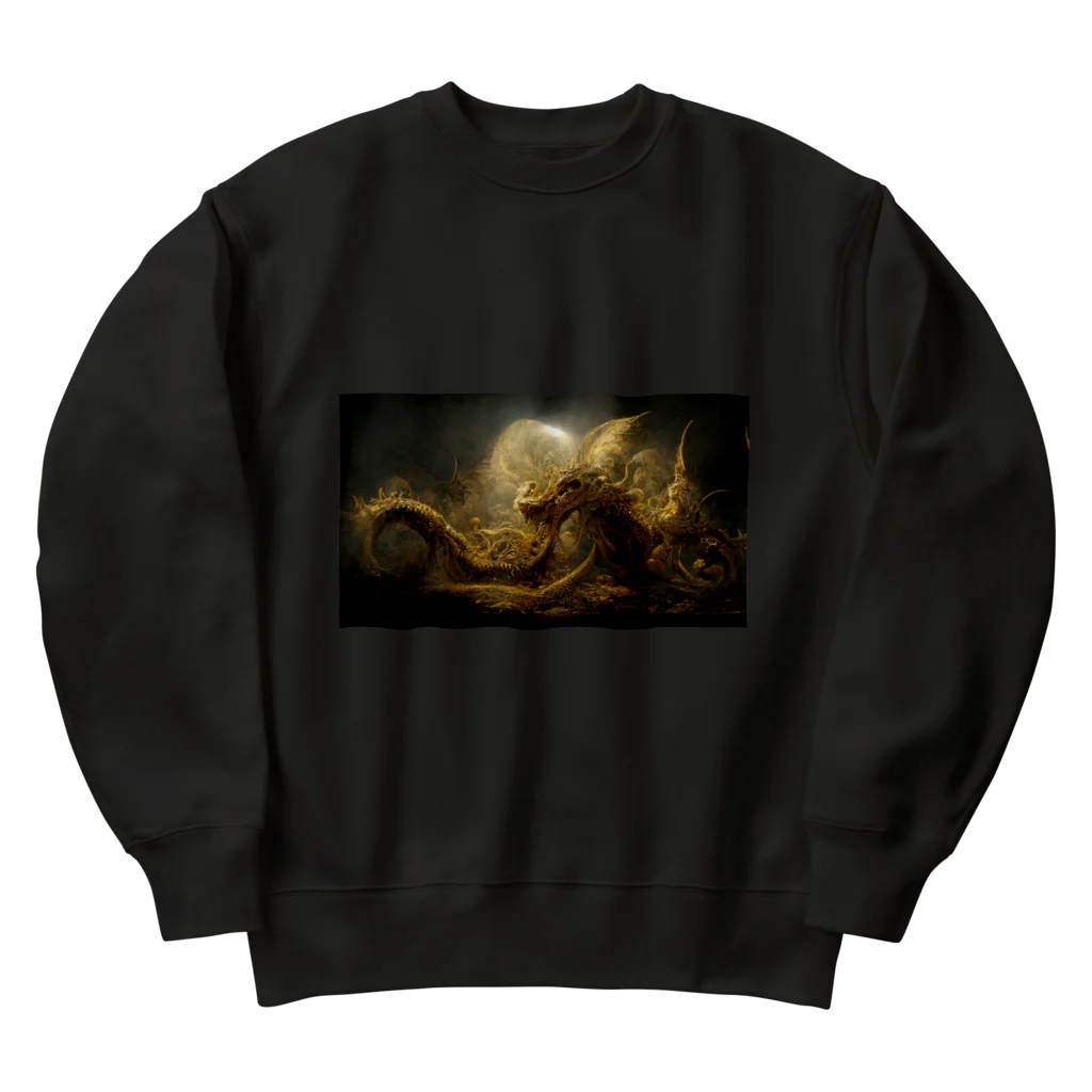 シオンの黄金のドラゴン Heavyweight Crew Neck Sweatshirt