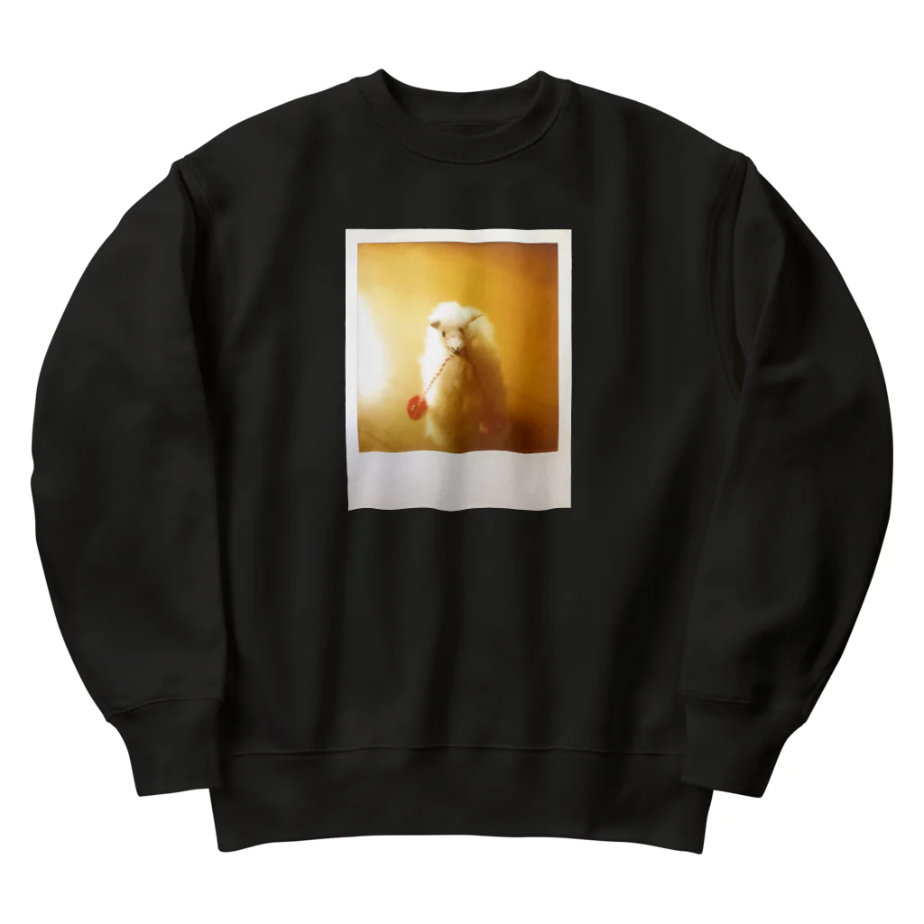 わらしゃんどのポラロイド写真（アルパカ） Heavyweight Crew Neck Sweatshirt