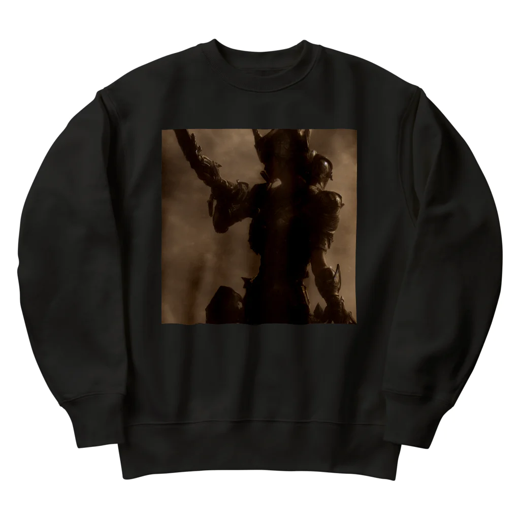 TakashiSのValkyrie Brown Heavyweight Crew Neck Sweatshirt