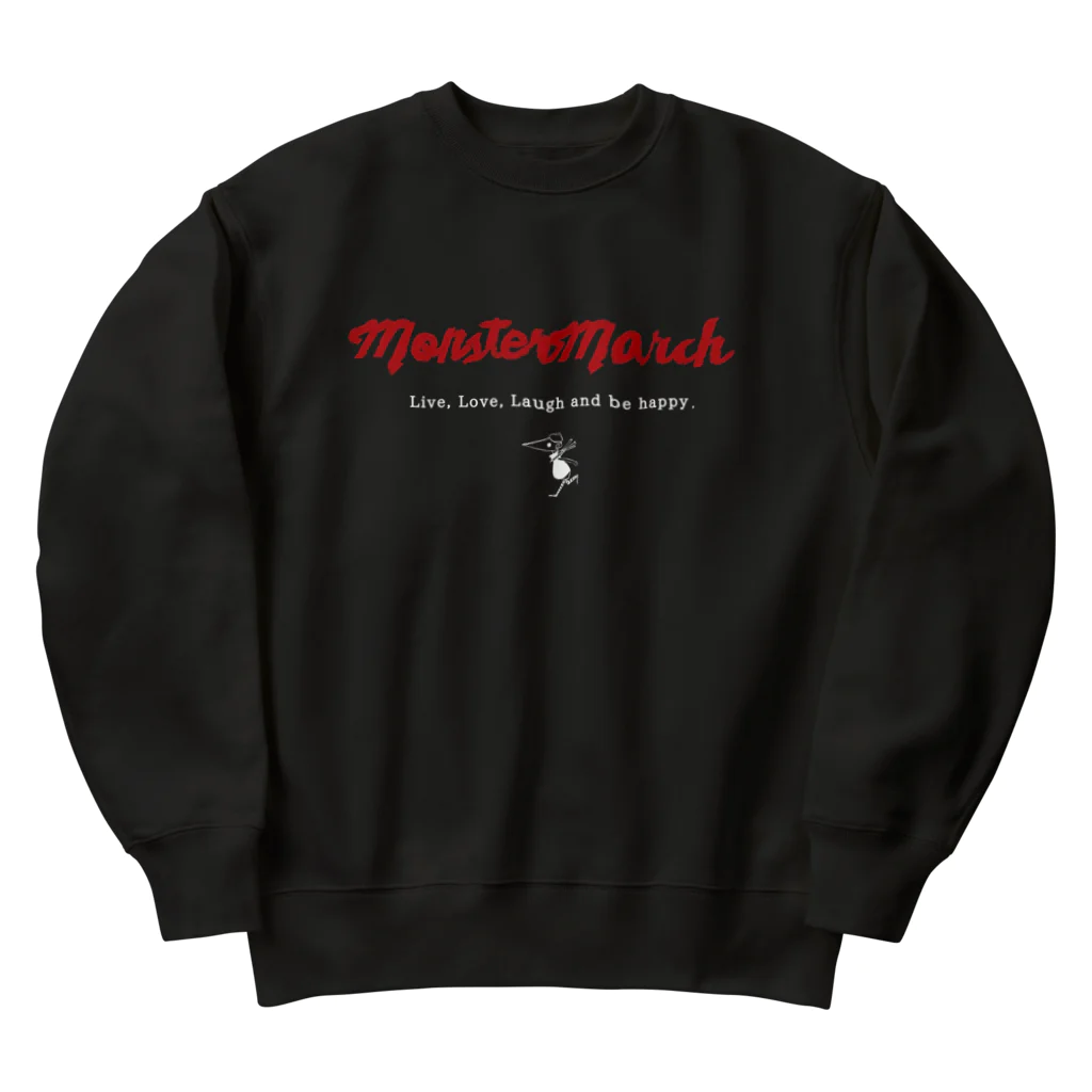 気分屋(モンスターマーチ)のモンスターマーチ　白文字 Heavyweight Crew Neck Sweatshirt