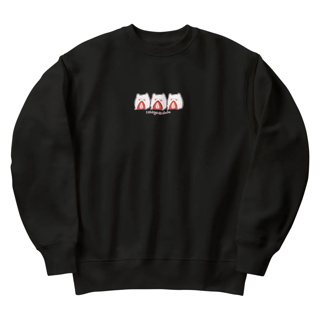 じこまんぞくのいちごだいふくいぬず Heavyweight Crew Neck Sweatshirt