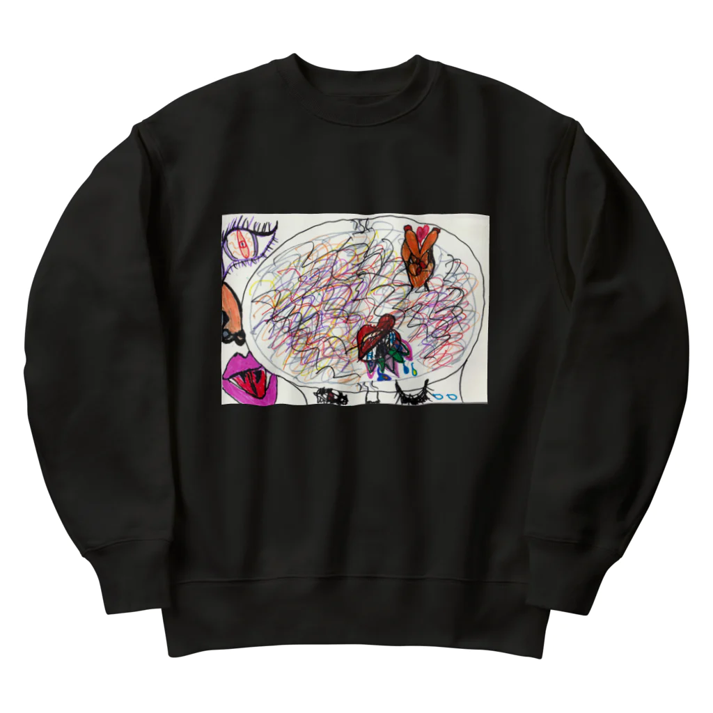 garageshopnoahの私の脳内の中 Heavyweight Crew Neck Sweatshirt