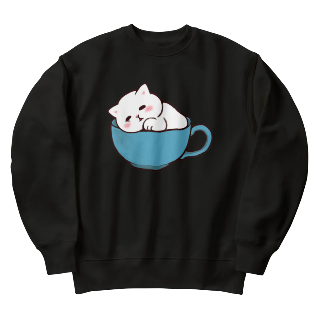 ふわにゃんshopのすやすや(ブラック) Heavyweight Crew Neck Sweatshirt