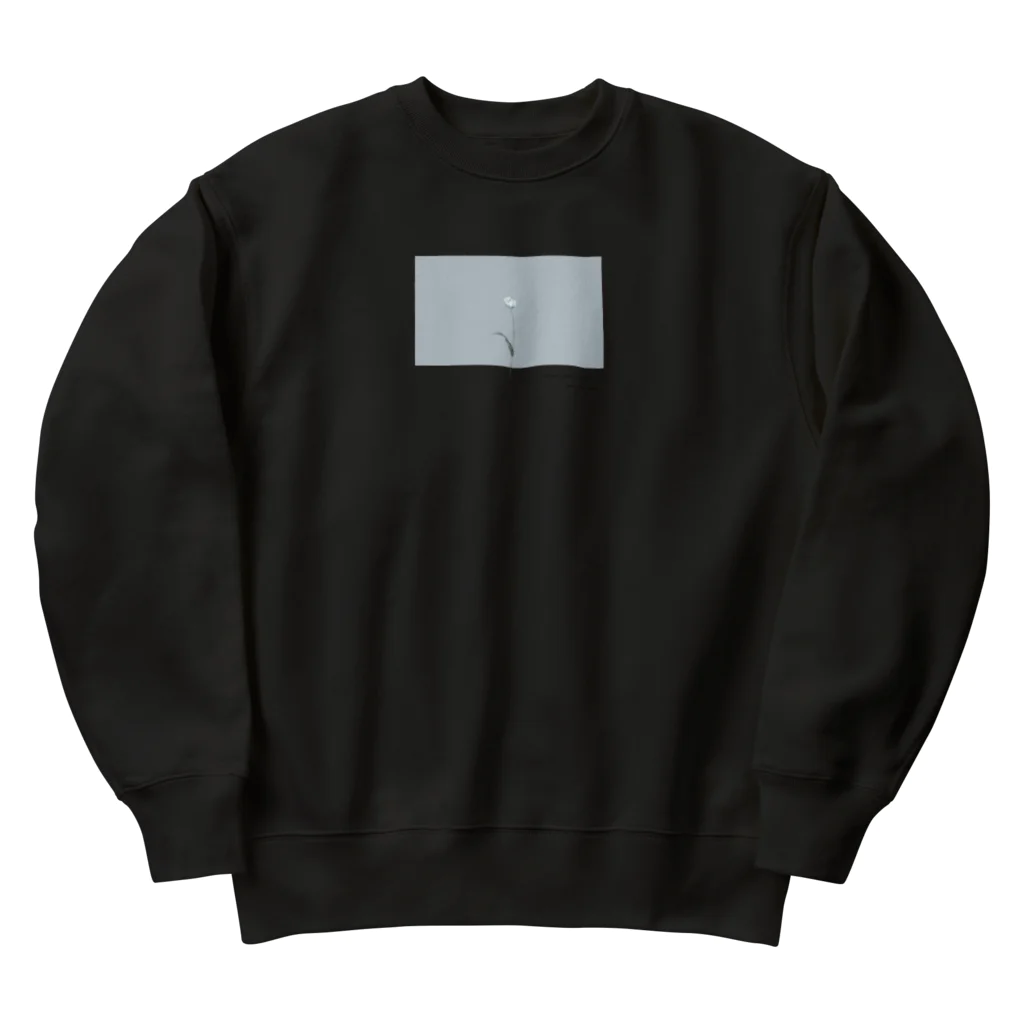 rilybiiのgray blue tulip , logo Heavyweight Crew Neck Sweatshirt