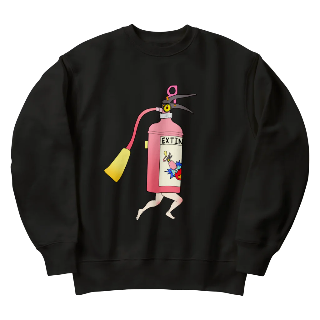 dougaseiseitokoroの足の生えた消火器 Heavyweight Crew Neck Sweatshirt