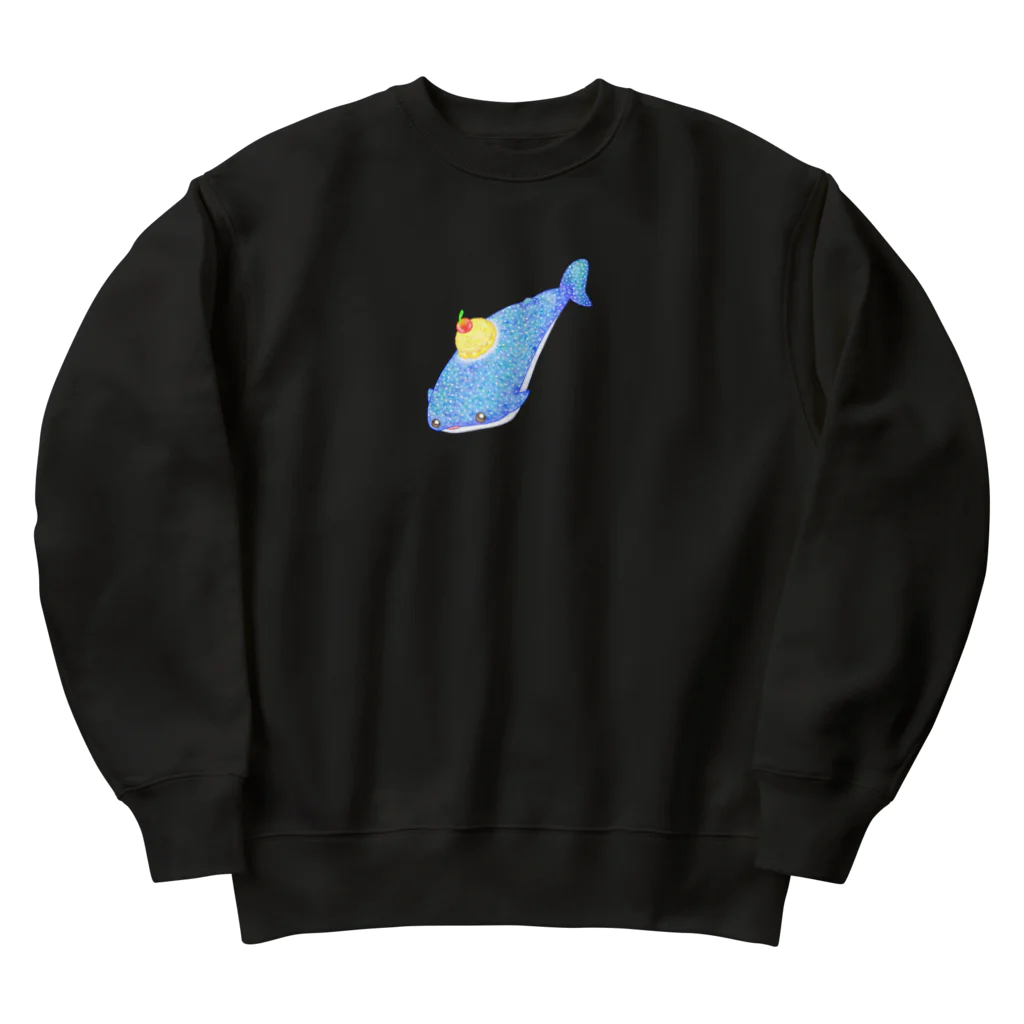 satoayaのアニマルカフェのシ―フードアニマル　クリームソーダジンベイ Heavyweight Crew Neck Sweatshirt