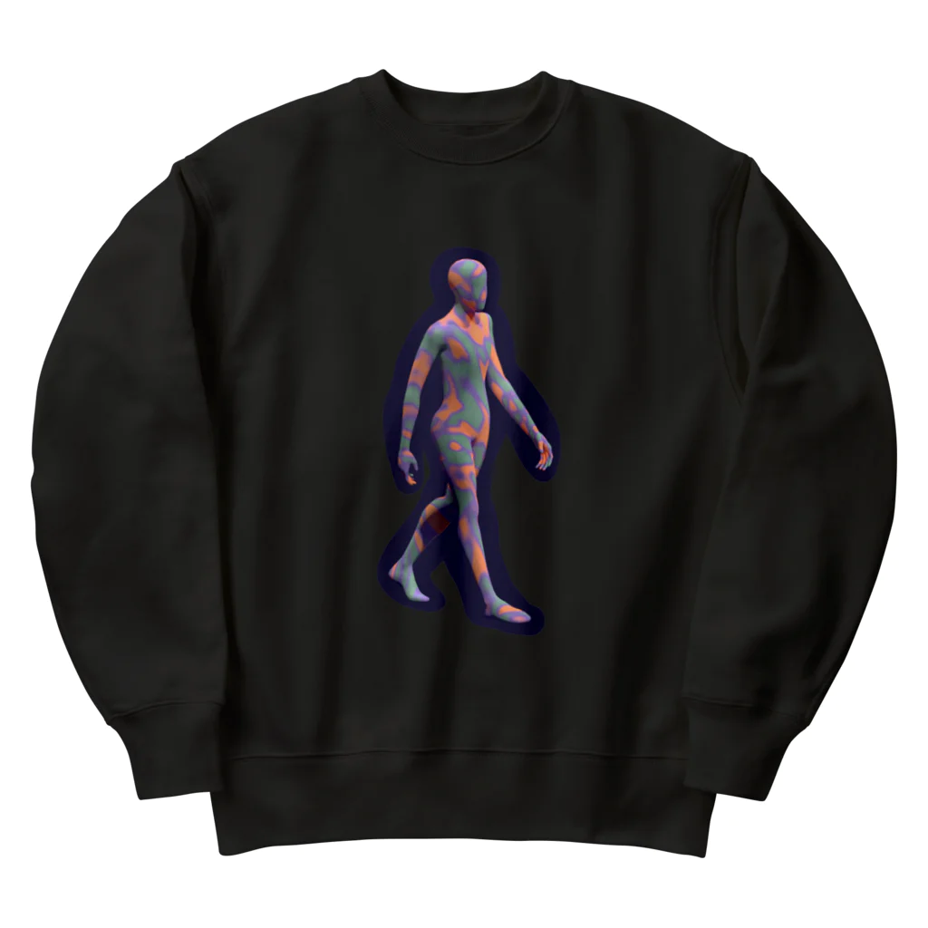 溺ゅのwalking悶々 Heavyweight Crew Neck Sweatshirt