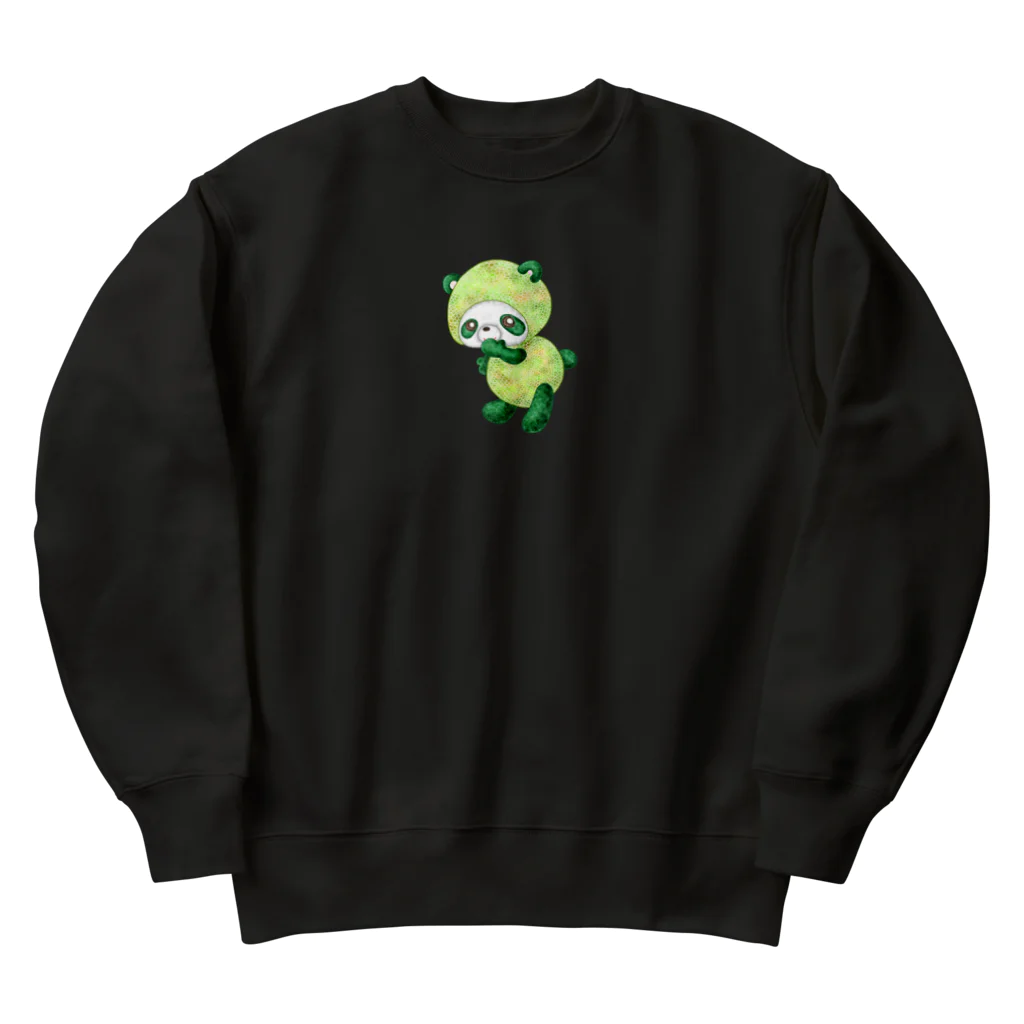 satoayaのアニマルカフェのフルーツアニマル　メロンパンダ Heavyweight Crew Neck Sweatshirt