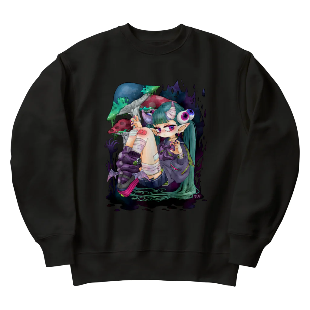 ティダのドクドクちゃん Heavyweight Crew Neck Sweatshirt