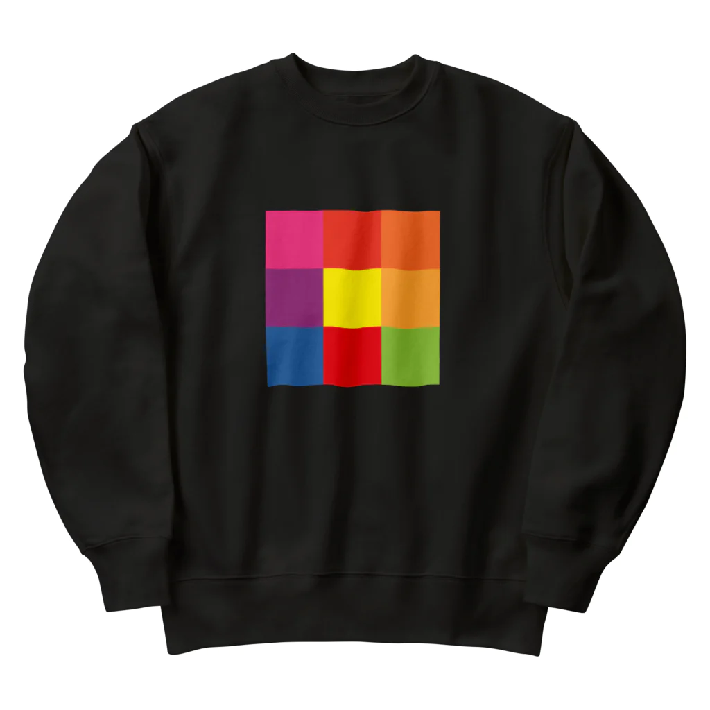 3×3 のドット絵の笑う花 - 3×3 のドット絵 Heavyweight Crew Neck Sweatshirt