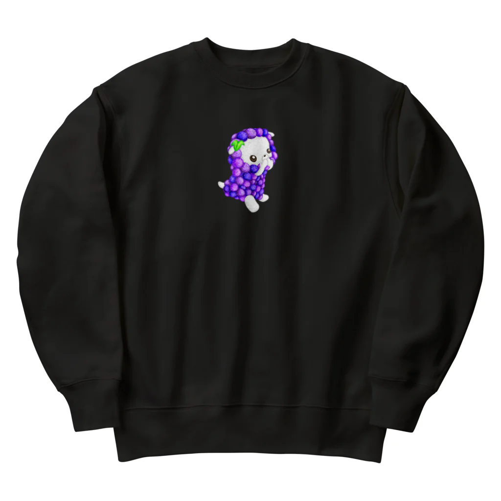 satoayaのアニマルカフェのフルーツアニマル　ブドウヒツジ Heavyweight Crew Neck Sweatshirt