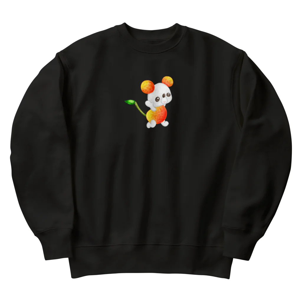 satoayaのアニマルカフェのフルーツアニマル　サクランボネズミ Heavyweight Crew Neck Sweatshirt