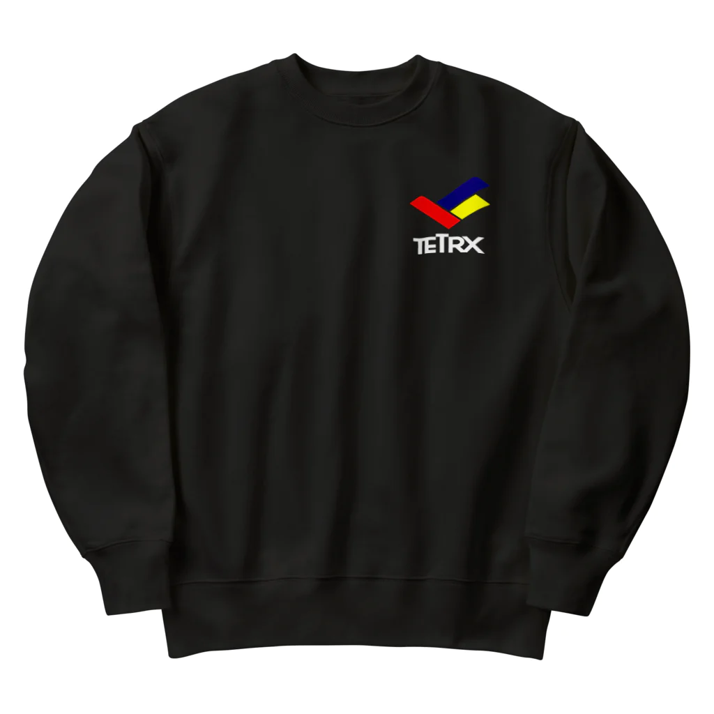 リジット・モータースポーツのTETRX透過ロゴ紺 Heavyweight Crew Neck Sweatshirt