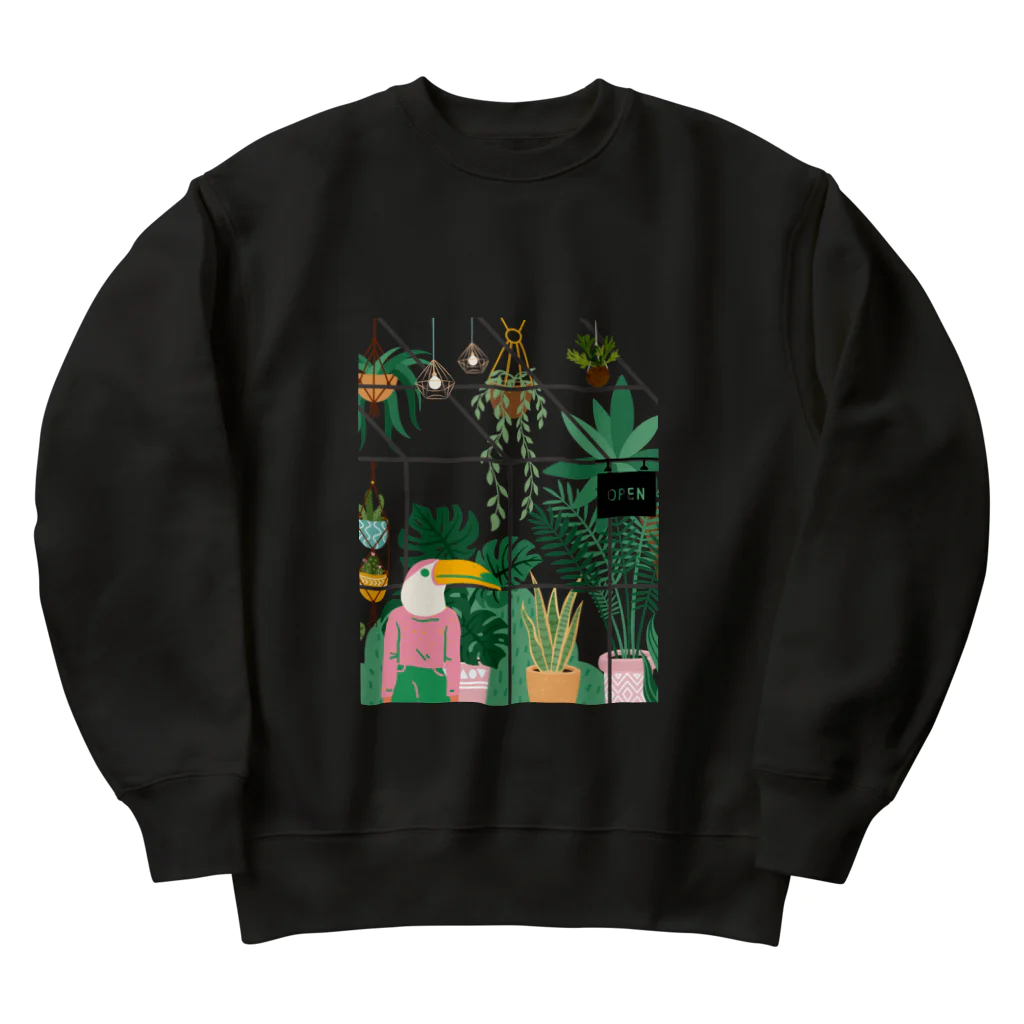 ちゃんごんのおうちの南国の観葉植物店 Heavyweight Crew Neck Sweatshirt