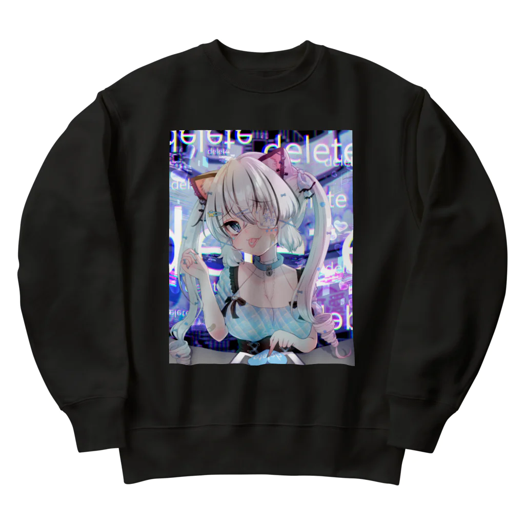 radennbyakkoの地雷系ブラック白虎 Heavyweight Crew Neck Sweatshirt