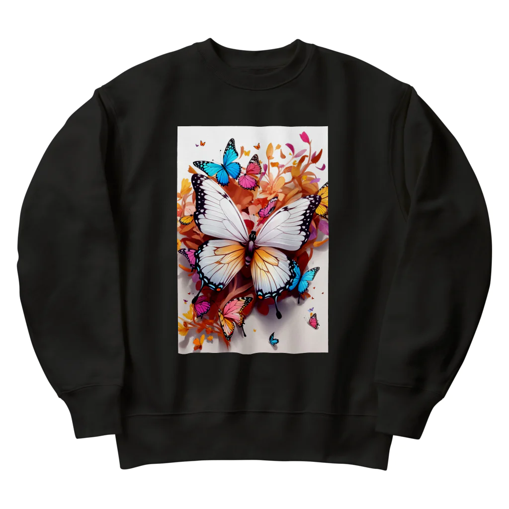 ちょもらんまのColorful butterflies Heavyweight Crew Neck Sweatshirt