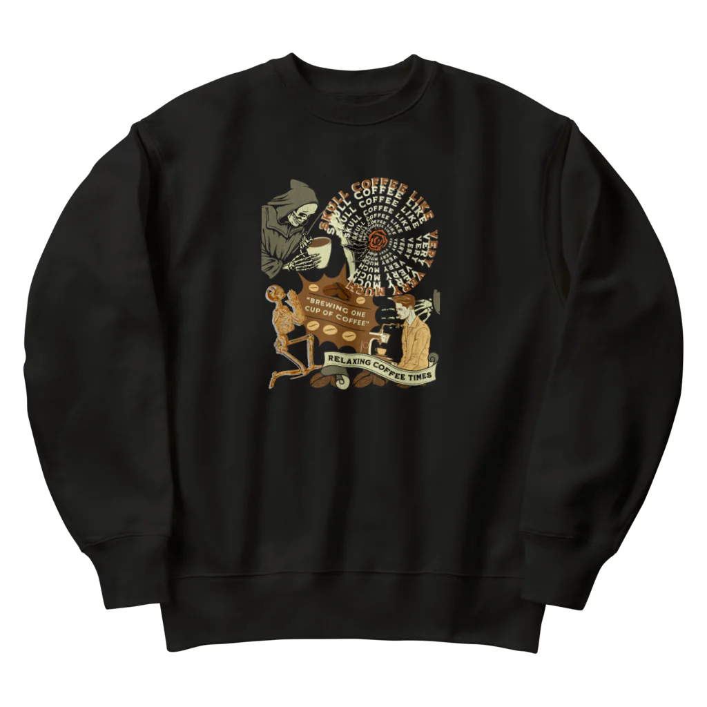 ecoartiqueの非常に非常にグラフィックtシャツのような頭蓋骨のコーヒー Heavyweight Crew Neck Sweatshirt