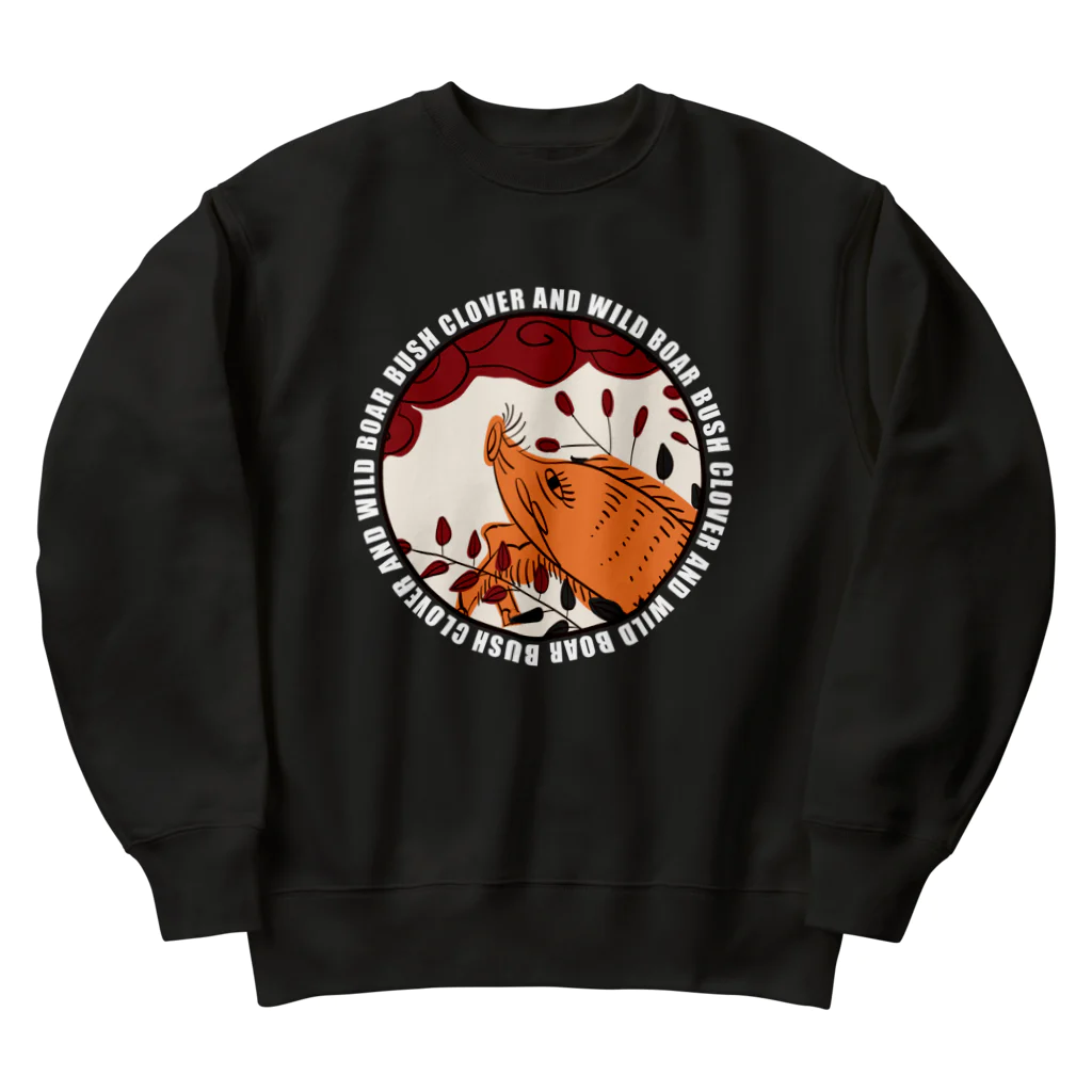 WebArtsの花札丸デザイン「萩に猪」02 Heavyweight Crew Neck Sweatshirt