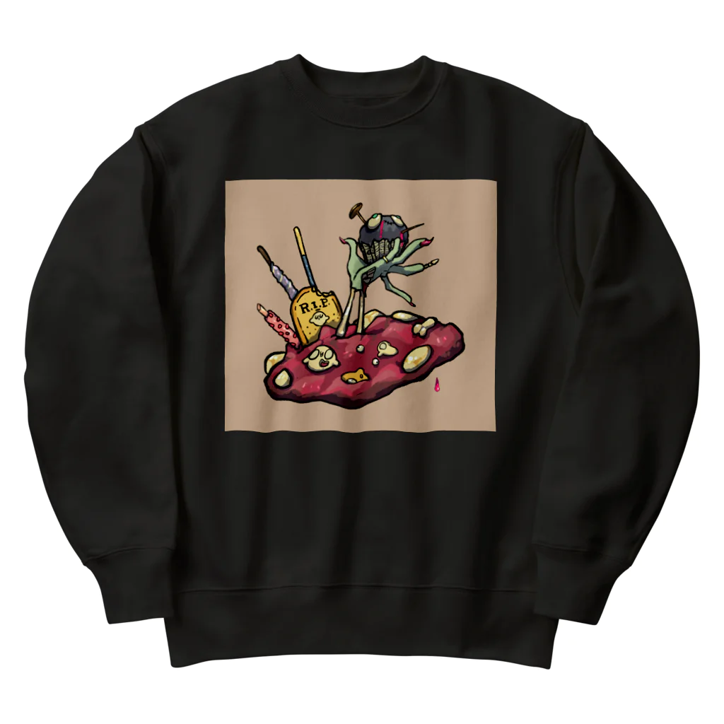 あんたろうの魔界のクランベリークッキーとブルーベリーカップケーキ Heavyweight Crew Neck Sweatshirt